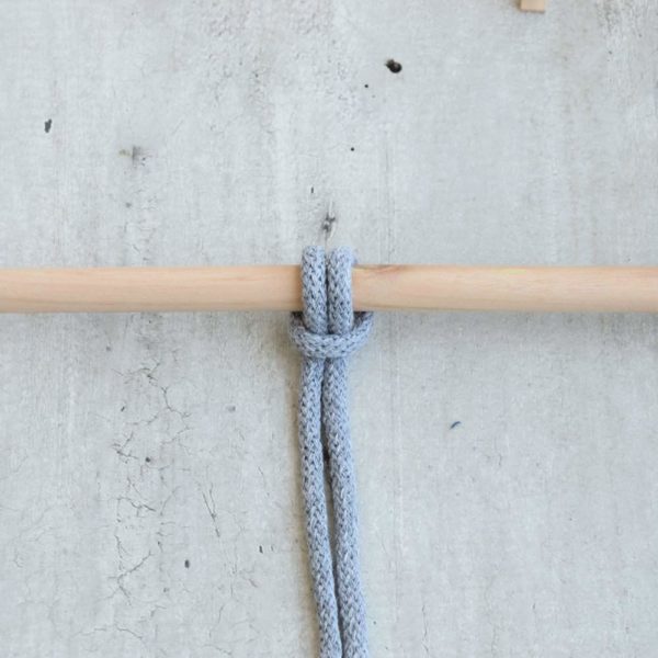 Sznurek bawełniany 5mm - średni szary