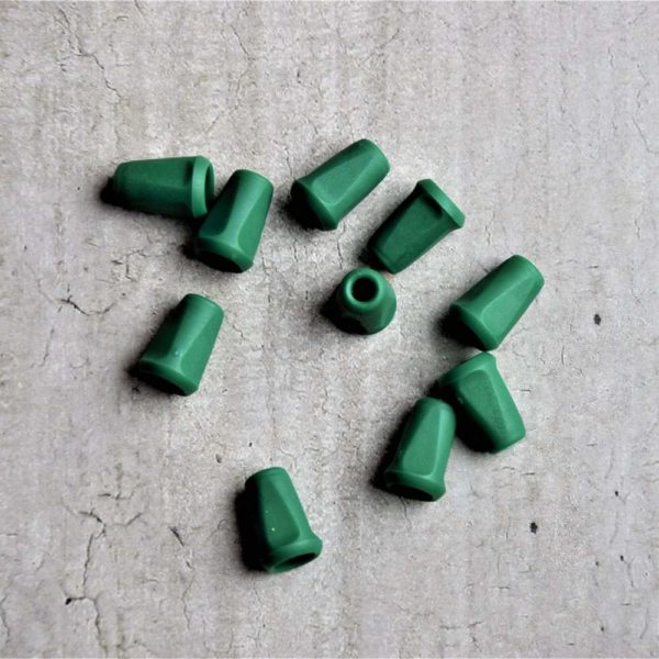Końcówki do sznurka 80 - ciemny zielony