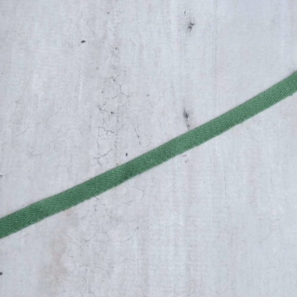 Taśma bawełniana 10mm - zielony groszek