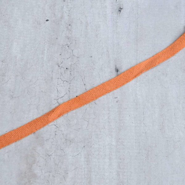 Taśma bawełniana 10mm - pomarańczowy