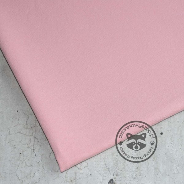 Dresówka pętelka - brudny róż - ciemny gładka