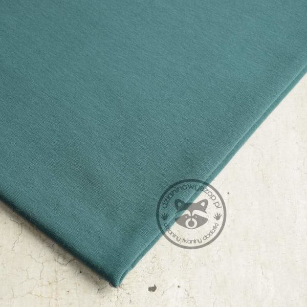 Dresówka pętelka - zieleń butelkowa szmaragd