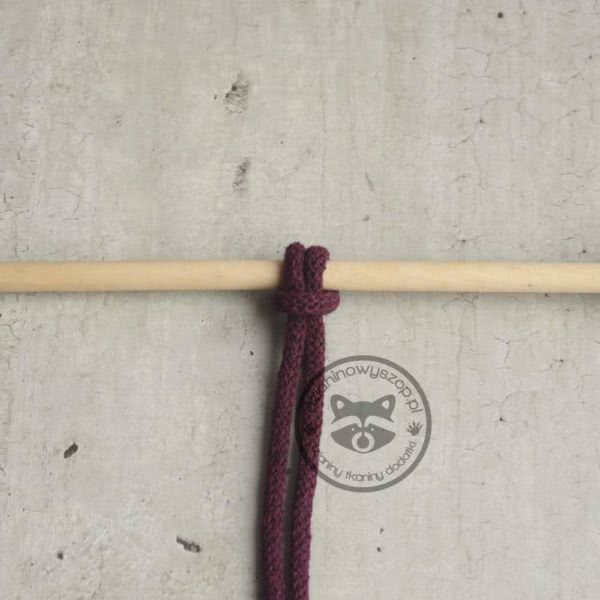 Sznurek bawełniany 5mm - bakłażan
