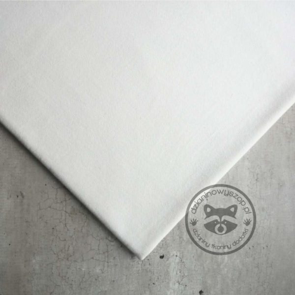 Dresówka pętelka - biel śmietanowa - gładka