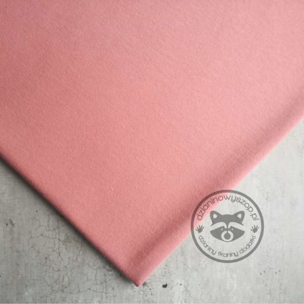 Dresówka pętelka - ciemny brudny róż - gładka