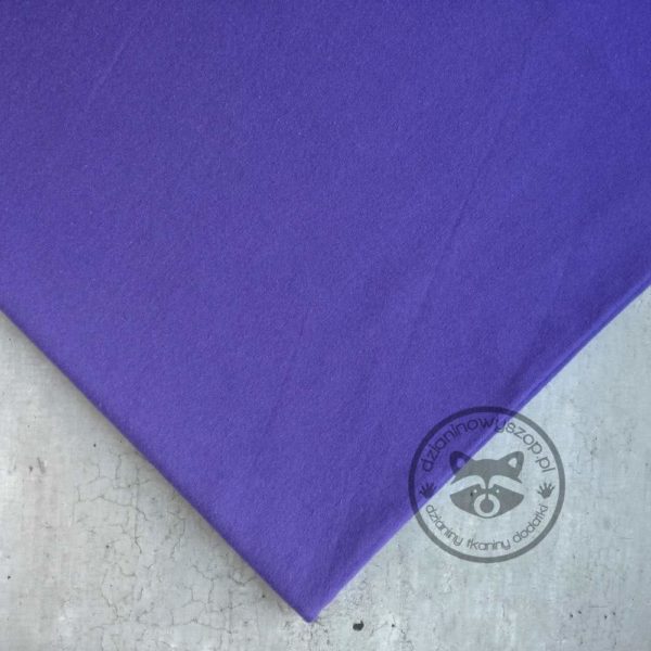 Dresówka pętelka - fiolet gładka