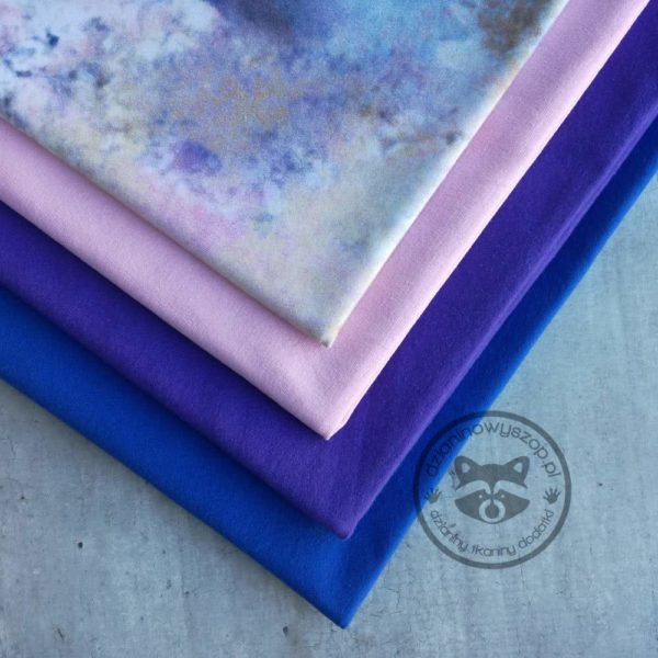 Dresówka pętelka - fiolet gładka