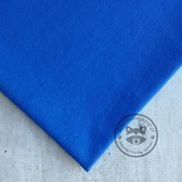 Dresówka pętelka - niebieski kobaltowy gładka